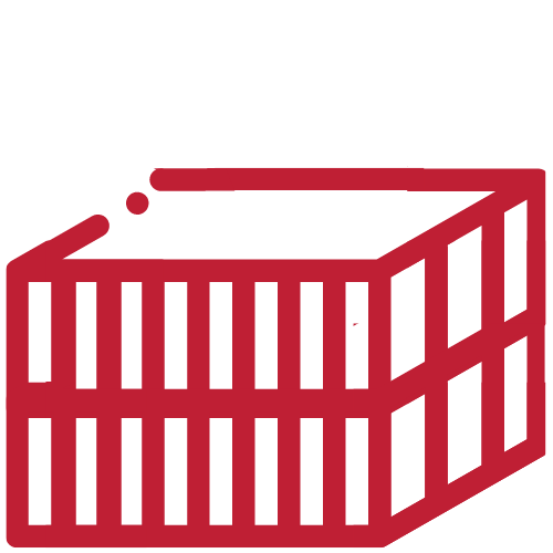 commercial roof icon red